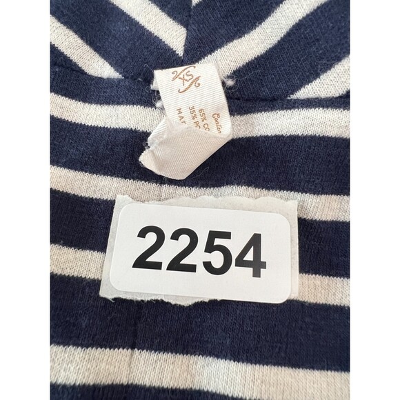 Matilda Jane Women's Full Moon Reversible Vest Navy Blue Cream Stripe Size XS - Picture 7 of 7